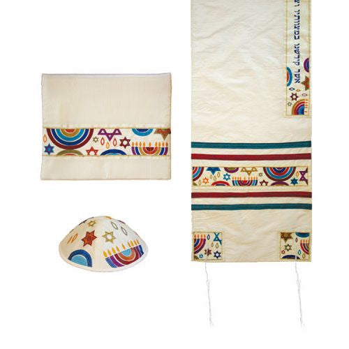 Emanuel Embroidered Tallit Set - Star Of David (EM-TAB3M)