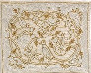 Hand Embroidered Afikoman Bag Gold (EM-AFE7) - Riverdale Judaica