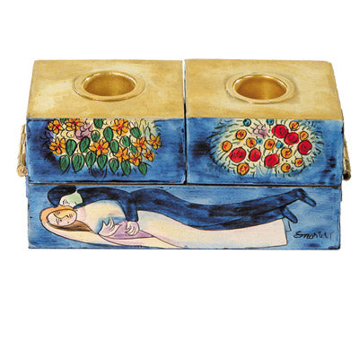 Emanuel Menorah & Shabbat Candlesticks Figures (EM-HCS-2) - Riverdale Judaica