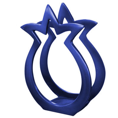 Aluminum Napkin Holder Pomegranate Shape Blue (EM-NHMC-1B) - Riverdale Judaica