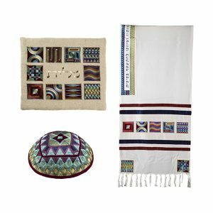 Emanuel Tallit- Full Embroidered Geometric--Multicolor (EM-TAH5M)