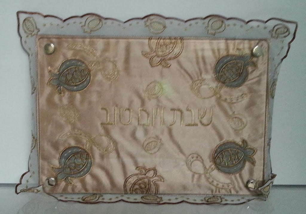 Challah Tray with Knife Pomegranates (CB-822) - Riverdale Judaica