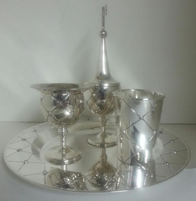 Karshi Havdallah 4 Pc Set Flower Design (HV-4030) - Riverdale Judaica