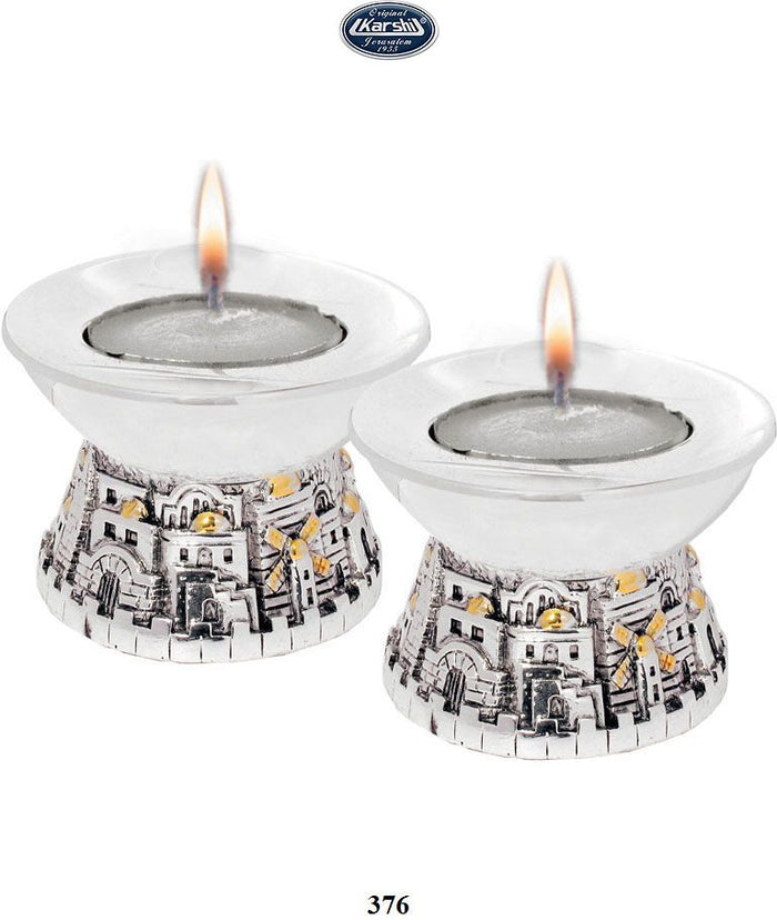 Jerusalem Candlesticks Small Round CS-376