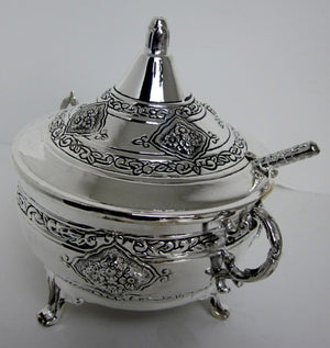 Silverplate Honey Dish (HD-406) - Riverdale Judaica