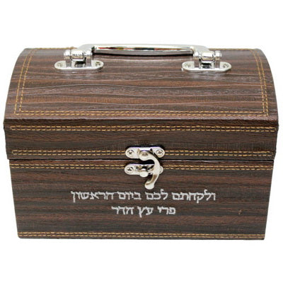 Leather-Look Esrog Box (ES-50835) - Riverdale Judaica