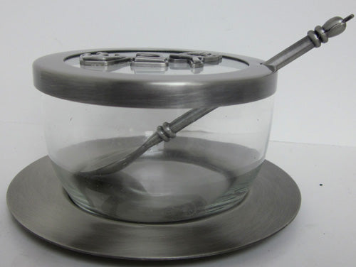 Pewter Honey Dish (HD-668) - Riverdale Judaica