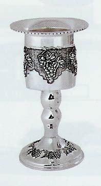 silver plated havdallah holder grape design (5033-H)