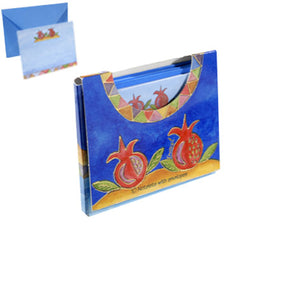 Pomegranate Notelets and Envelopes with Case (EM-72317.1) - Riverdale Judaica