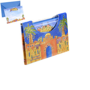Jerusalem Notelets and Envelopes with Case (EM-72317.2) - Riverdale Judaica
