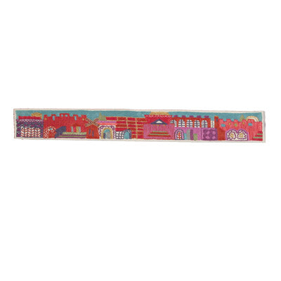 Jerusalem Red and Turquoise Hand Embroidered Atara (EM-ATE-1)