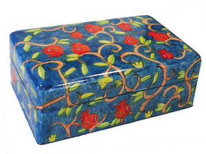 Pomegranate Medium Jewelry Box - Riverdale Judaica