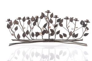 Bronze Flower Menorah