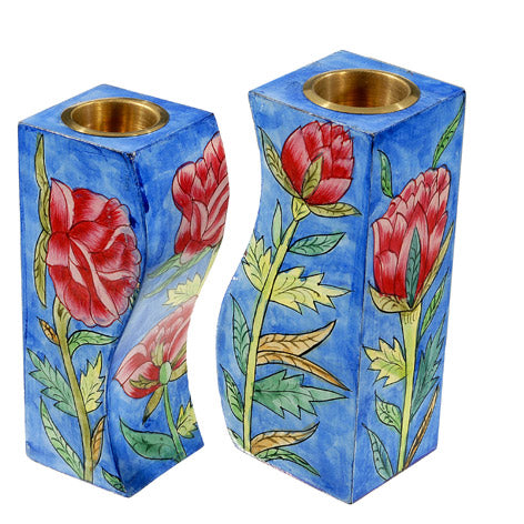 Big Flowers Fitted Candlesticks