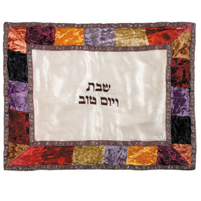 Mulitcolor Maroon Organza and Velvet Applique'd Challa Cover