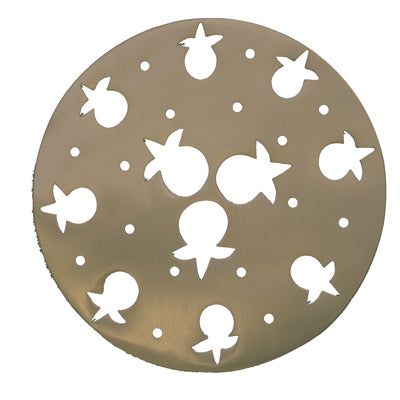 Aluminum Trivet Pomegranate Round Gold (EM-MHPC-5)