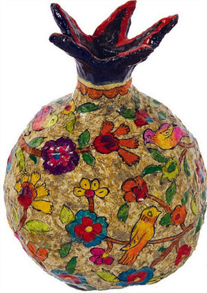 LARGE Paper Mache Pomegranate (EM-PM-15) - Riverdale Judaica