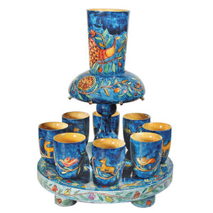 Yair Emanuel Wooden Kiddush Fountain - Oriental (EM-FN2) - Riverdale Judaica