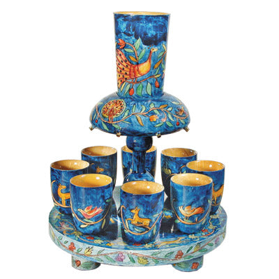 Yair Emanuel Wooden Kiddush Fountain - Oriental (EM-FN2)