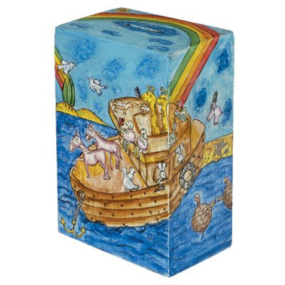 Yair Emanuel Rectangular Tzedakah (Charity) Box -Noahs Ark TZS-9