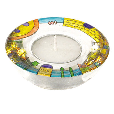 The Old City of Jerusalem Glass Candle Holder