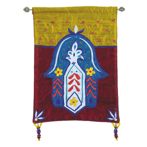 Multicolor Flowers Chamsa Small Wall Hanging - Riverdale Judaica