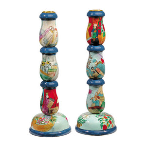 Large Figures Candlesticks - Riverdale Judaica
