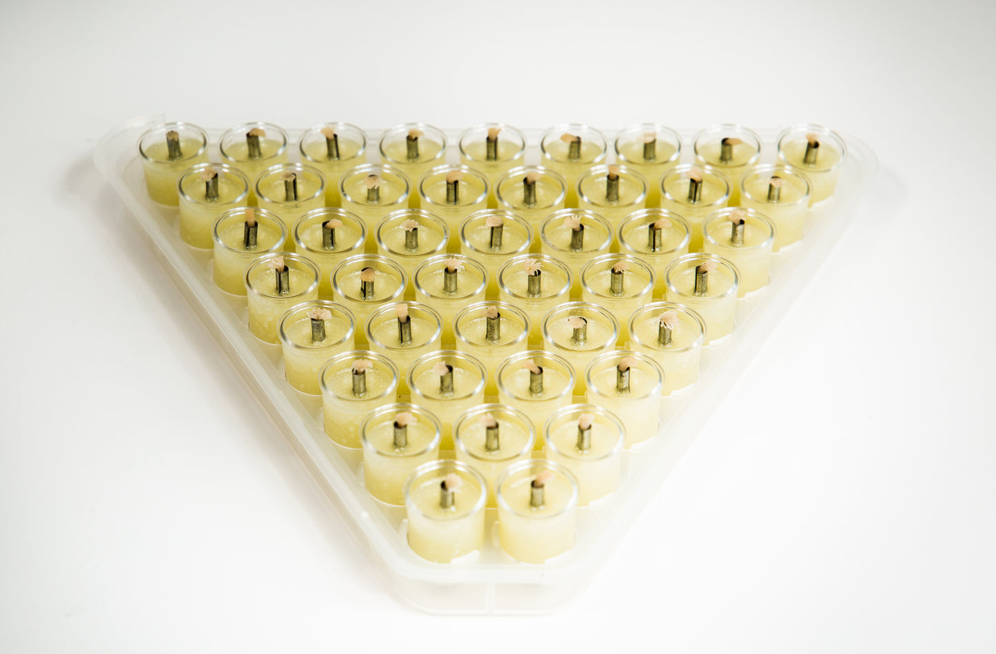 Ner Hadar Chanukah Lights-Box of 44 olive oil and parafine wax vials Medium (CH-C11)