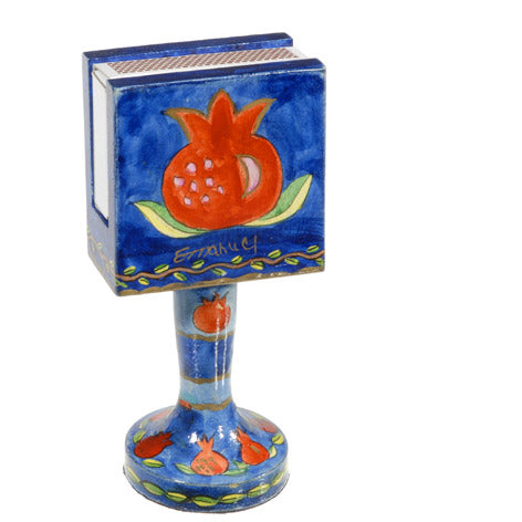 One Large Pomegranate Standing Matchbox Holder with Matchbox