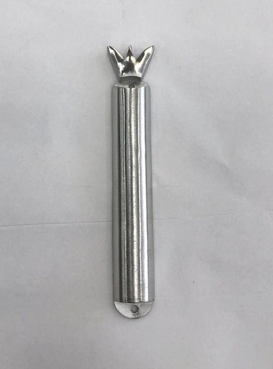 Handmade Aluminum Mezuzah Case with Crown, 7 cm - Made in Israel - Riverdale Judaica