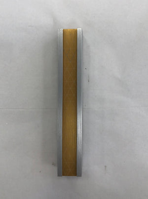 Handmade Aluminum Mezuzah Case - Criss Cross, Gold, Made in Israel - Riverdale Judaica