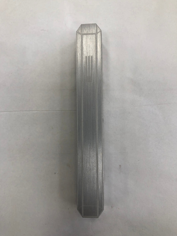 Modern Aluminum Mezuzah Case with 3D Design - Silver, Made in Israel