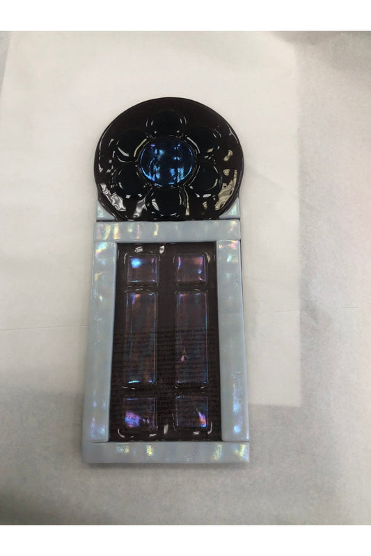 Handmade Glass Mezuzah Case - Aron Kodesh, Made in Israel - Riverdale Judaica