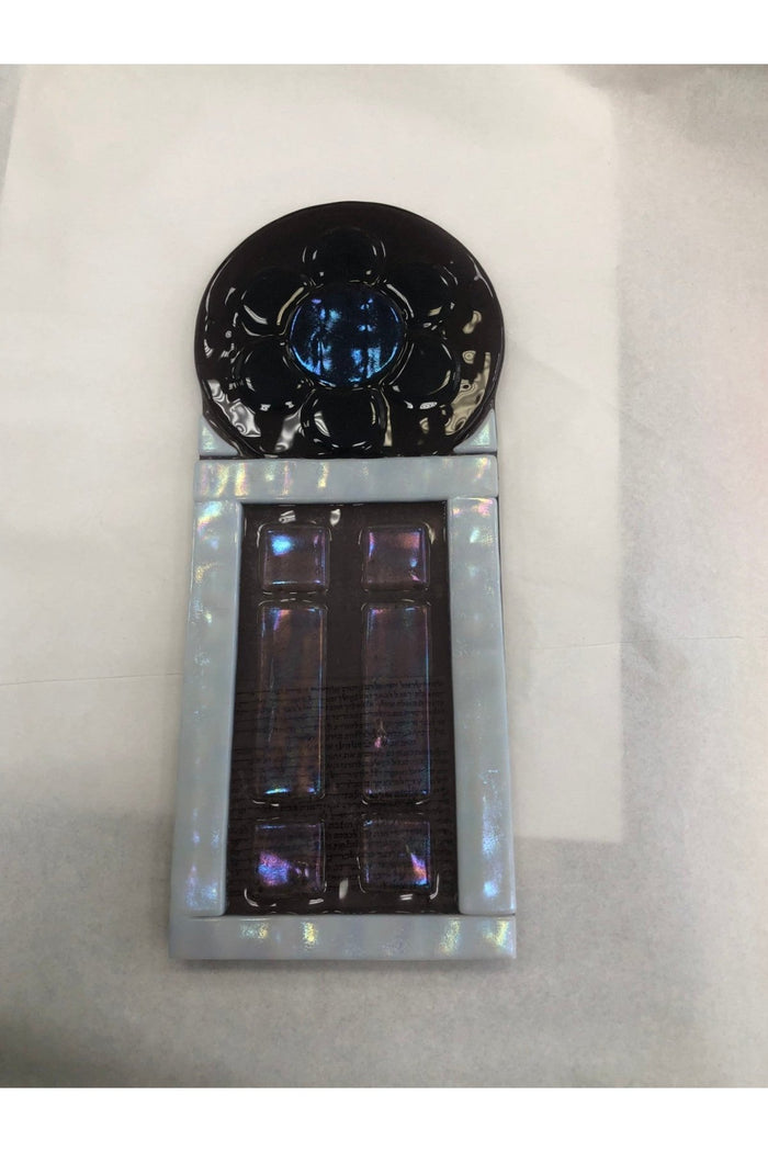 Handmade Glass Mezuzah Case - Aron Kodesh, Made in Israel