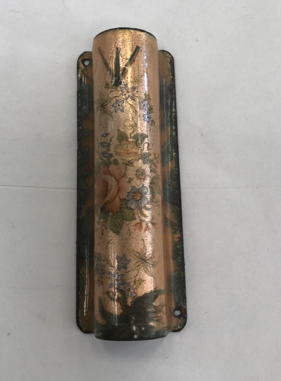 Handmade Mezuzah Case with Flowers - Made in Israel - Riverdale Judaica