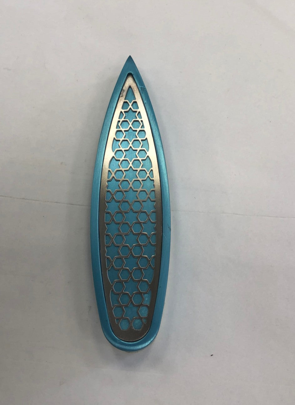 Tear-Drop Mezuzah Case with Laser Cut Metal Plaque, Made in Israel - Riverdale Judaica