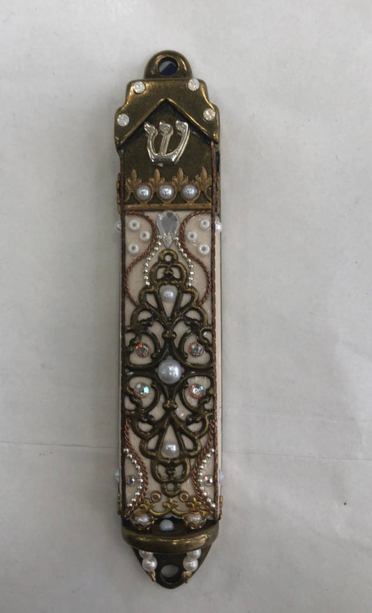 Modern Handmade Mezuzah Case - Filligree, Made in Israel