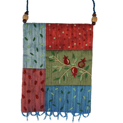 Multicolor Pomegranate Applique Embroidered Bag