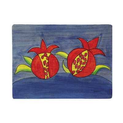 Pomegranates Wooden Hand-Painted Placemat