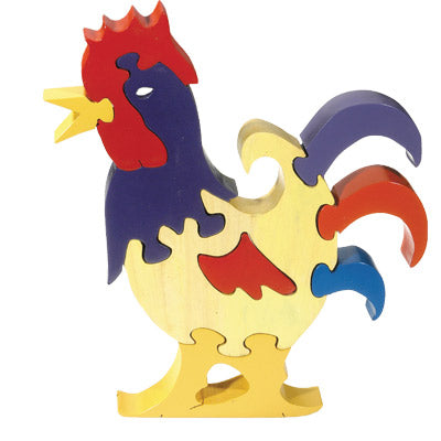 Rooster Freestanding Wooden Puzzle