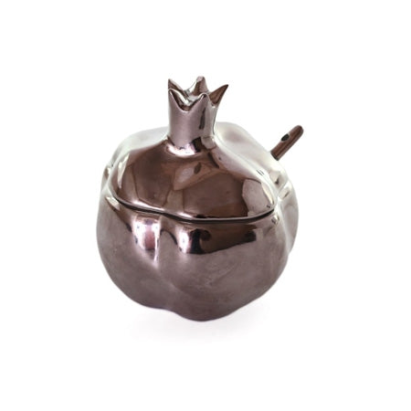 Silverplate Honeydish Pomegranate Shape- with Spoon (HD-P077P)