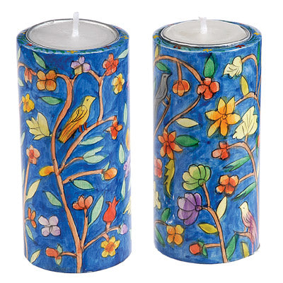 Oriental Large Round Candlesticks