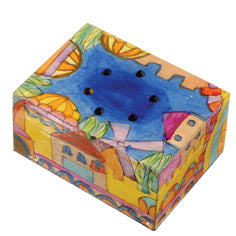 Jerusalem Sides Spice Box with Cloves - Riverdale Judaica