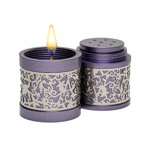 Emanuel Travel Havdallah Set with Laser Cut Design - Purple (EM-TLB4)