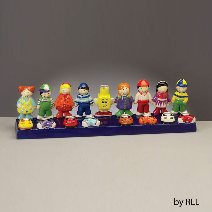 Friends Hand-Painted Ceramic Menorah