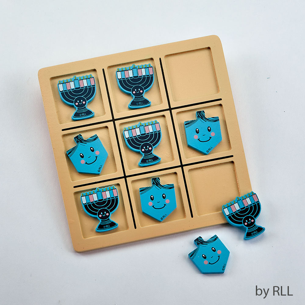 Chanukah Wood Tic-Tac-Toe Game