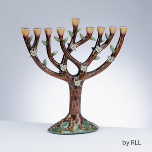 Enameled Tree of Life Menorah