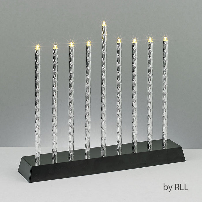 Diamond Cut LED Menorah with Exciting Lighting Options