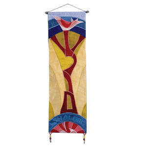 Shalom in Color Wall Hanging - Riverdale Judaica