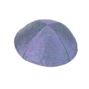 Light Blue Raw Silk Kippah - Riverdale Judaica